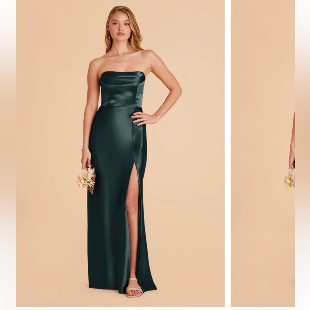 3 way emerald satin dress